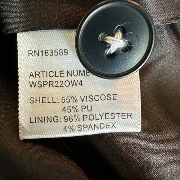 Who What Wear Collection Size XS Black Nadia Vegan Leather Pullover Top‎ ~ NWT - Picture 4 of 5